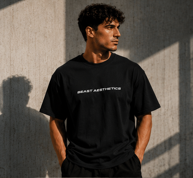 Legacy Oversized Tee BLACK AND NAVY