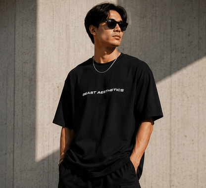 Legacy Oversized Tee BLACK AND NAVY