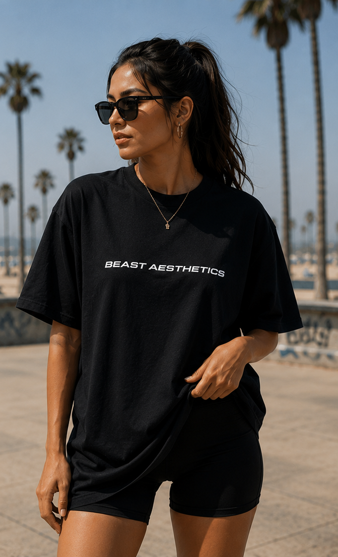 Legacy Oversized Tee BLACK AND NAVY